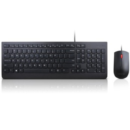Tastatūra Lenovo | Essential | Essential Wired Keyboard and Mouse Combo - US English with Euro symbol | Black | Keyboard and Mouse Set | Wired | Mouse included | US | Black | USB | English | Numeric keypad