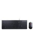 Tastatūra Lenovo | Essential | Essential Wired Keyboard and Mouse Combo - US English with Euro symbol | Black | Keyboard and Mouse Set | Wired | Mouse included | US | Black | USB | English | Numeric keypad Hover