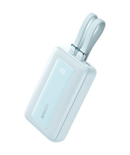  Anker Power Bank with Built-In USB-C and + Lighting Cable | A1680031 | 10000 mAh | 30W | Blue  Hover