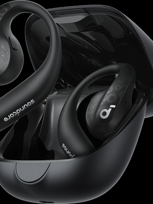 Austiņas Anker Soundcore | Open-Ear Sport Headphones | AeroFit Pro | Bluetooth | Open-Ear | Microphone | Wireless | Midnight Black  Hover