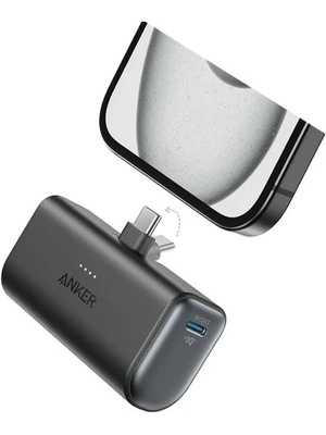  Anker Nano Power Bank Built-In with USB-C Connector | A1653H11 | 5000 mAh | Black  Hover