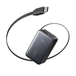  Anker Nano Power Bank 45W with Built-In Retractable USB-C Cable | A1638H11 | 10000 mAh | Black