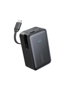  Anker Nano Power Bank 45W with Built-In Retractable USB-C Cable | A1638H11 | 10000 mAh | Black Hover