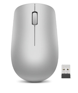 Lenovo | Wireless Mouse | 530 | Optical Mouse | 2.4 GHz Wireless via Nano USB | Platinum Grey | 1 year(s)  Hover