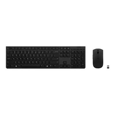 Tastatūra Lenovo | Professional Wireless Rechargeable Combo Keyboard and Mouse | Keyboard and Mouse Set | Wireless | Mouse included | Estonia | Bluetooth | Grey