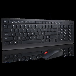 Tastatūra Lenovo Essential | Gaming Keyboard and Mouse Set | Wired | Nordic | Black