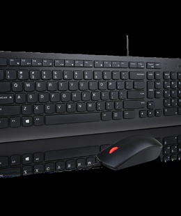 Tastatūra Lenovo Essential | Gaming Keyboard and Mouse Set | Wired | Nordic | Black  Hover