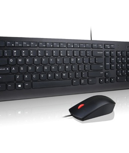 Tastatūra Lenovo Essential | Keyboard and Mouse Combo | Wired | US Euro | Black  Hover