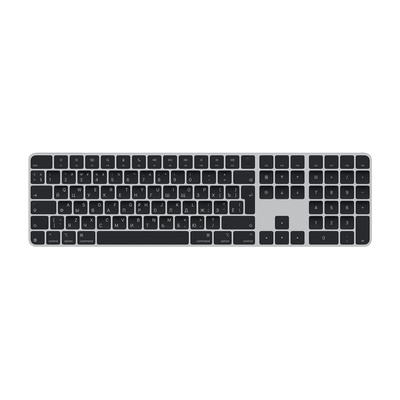 Tastatūra Apple Magic Keyboard with Touch ID and Numeric Keypad | Keyboard | Wireless | RU | Bluetooth | Black