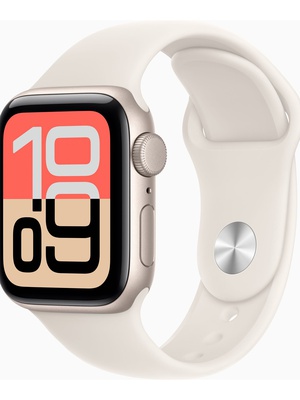 Viedpulksteni Apple Watch SE 3 GPS + Cellular 40mm Starlight Aluminium Case with Starlight Sport Band - M/L | Apple  Hover