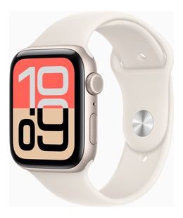 Viedpulksteni Apple Watch SE 3 GPS + Cellular 44mm Starlight Aluminium Case with Starlight Sport Band - S/M | Apple  Hover