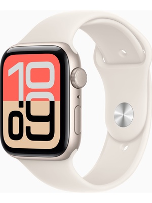 Viedpulksteni Apple Watch SE 3 GPS + Cellular 44mm Starlight Aluminium Case with Starlight Sport Band - M/L | Apple  Hover