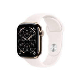 Viedpulksteni Apple Watch Series 11 GPS + Cellular 42mm Gold Titanium Case with Light Blush Sport Band - M/L | Apple