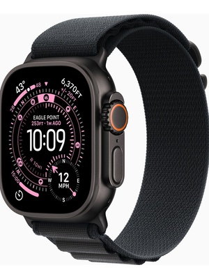 Viedpulksteni Apple Watch Ultra 3 GPS + Cellular 49mm Black Titanium Case with Black Alpine Loop - Large | Apple  Hover