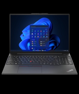  Lenovo ThinkPad E16 | Graphite Black | 16  | IPS | WUXGA | 1920 x 1200 pixels | Anti-glare | Intel Core i5 | i5-1335U | 16 GB | DDR4 | Solid-state drive capacity 512 GB | Intel Iris Xe Graphics | Windows 11 Pro | 802.11ax | Bluetooth version 5.1 | Keyboard language English | Keyboard backlit | Warranty 12 month(s) | Battery warranty 12 month(s)  Hover