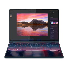  Lenovo Yoga Book 9 14IAH10 | Tidal Teal | 2x14  | OLED | Touchscreen | 2.8K WQXGA+ | 2880 x 1800 pixels | Intel Core Ultra 7 | 255H | 32 GB | Soldered LPDDR5x | Solid-state drive capacity 1000 GB | Intel Arc 140T GPU | Windows 11 Pro | 802.11be | Bluetooth version 5.4 | Keyboard language English | Keyboard backlit | Warranty 24 month(s) | Battery warranty 12 month(s)  Hover