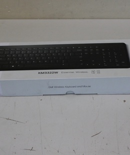SALE OUT. Dell Keyboard and Mouse KM3322W Wireless US International | Dell | Keyboard and Mouse | KM3322W | Keyboard and Mouse Set | Wireless | Batteries included | US | REFURBISHED | Black | Wireless connection  Hover