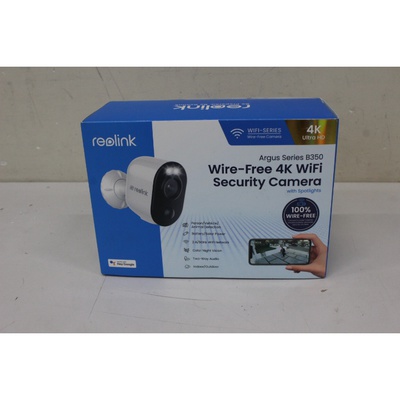  SALE OUT. Reolink Argus Series B350 Smart 4K 8MP Standalone Wire-Free Camera with 5/2.4GHz Dual-Band WiFi