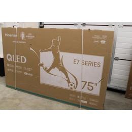 Televizors Hisense | QLED Smart TV | 75E7NQ | 75 | Smart TV | VIDAA OS | UHD | Black | DAMAGED PACKAGING