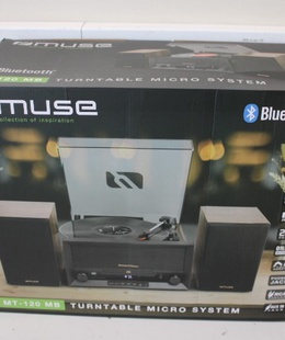  SALE OUT. Muse MT-120MB Turntable Micro System | Muse Turntable Micro System | MT-120MB | Drawer-type CD door | USB port | DAMAGED PACKAGING | AUX in  Hover