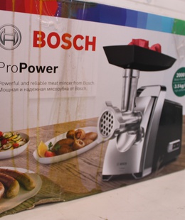 Gaļas maļamās mašīna SALE OUT. Bosch Meat Grinder | MFW67440 ProPower | Black | 2000 W | Number of speeds 1 | Throughput (kg/min) 3.5 | DAMAGED PACKAGING  Hover