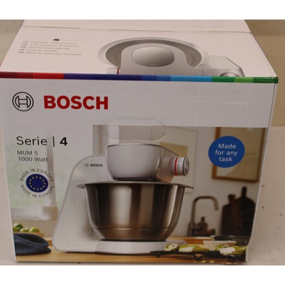 Virtuves kombains SALE OUT. Bosch Kitchen Machine | MUM58200 | 1000 W | Number of speeds 7 | Bowl capacity 3.9 L | White | DAMAGED PACKAGING