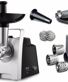 Gaļas maļamās mašīna TEFAL | Meat Grinder | NE109838 | Stainless Steel/Black | 1400 W | Number of speeds 1 | Throughput (kg/min) 1.7  Hover