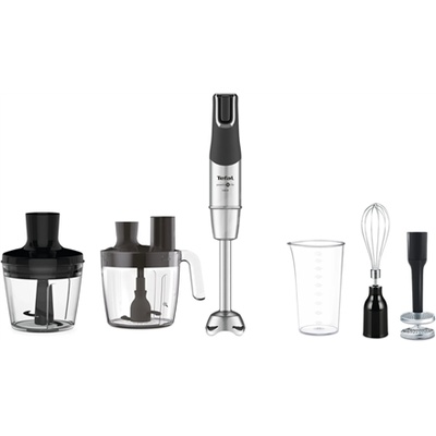 Mikseris TEFAL | Blender | Infinity Force Pro 5in1 HB95LD38 | Hand Blender | 1200 W | Number of speeds Variable | Black/Stainless steel