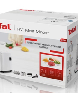 Gaļas maļamās mašīna TEFAL | Meat Mincer | NE114130 | White | Number of speeds 1 | Throughput (kg/min) 1.9  Hover