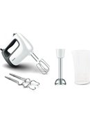 Mikseris TEFAL | Hand Mixer | PrepMix+ HT462138 | Hand Mixer | 500 W | Number of speeds 5 | Turbo mode | White