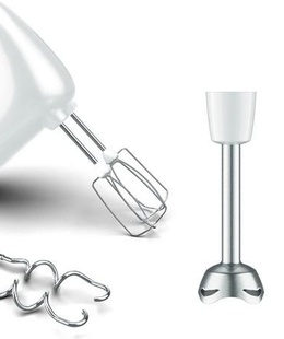 Mikseris TEFAL | Hand Mixer | PrepMix+ HT462138 | Hand Mixer | 500 W | Number of speeds 5 | Turbo mode | White  Hover