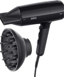 Fēns Braun Hair dryer | BRHD225E | 2200 W | Number of temperature settings 3 | Ionic function | Diffuser nozzle | Black  Hover