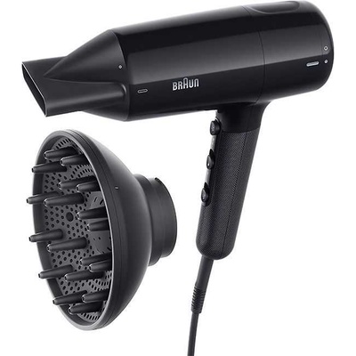 Fēns Braun Hair dryer | BRHD225E | 2200 W | Number of temperature settings 3 | Ionic function | Diffuser nozzle | Black