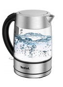 TEFAL | Kettle | KI772D | Electric | 2400 W | 1.7 L | Glass | 360° rotational base | Stainless Steel/Black