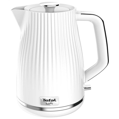 Tējkanna TEFAL | Electric Kettle | KO250130 | Electric | 2400 W | 1.7 L | Plastic | 360° rotational base | White