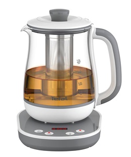 TEFAL Tastea Kettle | BJ551B10 | Tea Kettle | 1400 W | 1.5 L | Glass | 360° rotational base | Grey/White  Hover