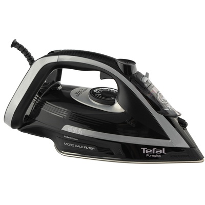  TEFAL | FV8062 Puregliss | Steam Iron | 3000 W | Water tank capacity 0.27 ml | Continuous steam 50 g/min | Steam boost performance 280 g/min | Black/Grey