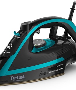 TEFAL | Iron | FV8066E0 | Steam Iron | 3000 W | Water tank capacity 270 ml | Continuous steam 50 g/min | Steam boost performance 280 g/min | Black/Blue  Hover