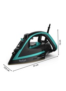  TEFAL | Iron | FV8066E0 | Steam Iron | 3000 W | Water tank capacity 270 ml | Continuous steam 50 g/min | Steam boost performance 280 g/min | Black/Blue Hover