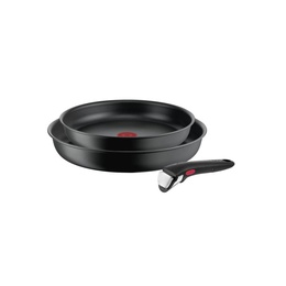 Panna TEFAL | Frypan set | L7649253 Ingenio Ultimate | Frying | Diameter 24/28 cm | Suitable for induction hob | Removable handle | Black