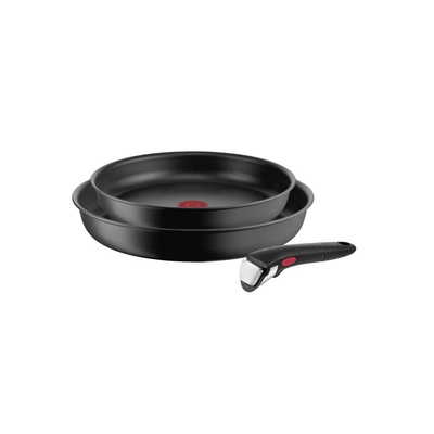 Panna TEFAL | Frypan set | L7649253 Ingenio Ultimate | Frying | Diameter 24/28 cm | Suitable for induction hob | Removable handle | Black