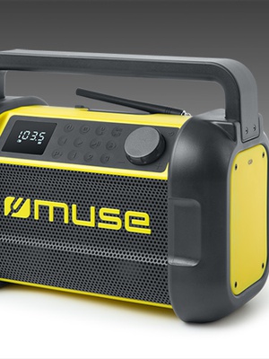  Muse | M-928 BTY | Radio Speaker | Waterproof | Bluetooth | Black/Yellow | Portable | Wireless connection  Hover