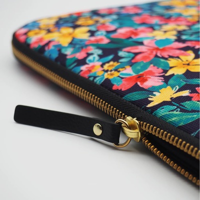  Casyx | SLVS-000023 | Casyx for MacBook | Fits up to size 13 ”/14  | Sleeve | Canvas Flowers Dark | Waterproof