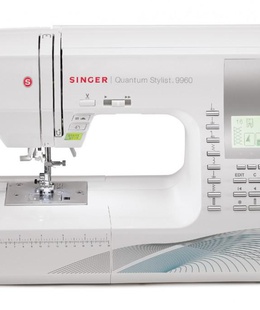  Singer | Sewing Machine | Quantum Stylist™ 9960 | Number of stitches 600 | Automatic | Number of buttonholes 13 | Power 55 W | White  Hover