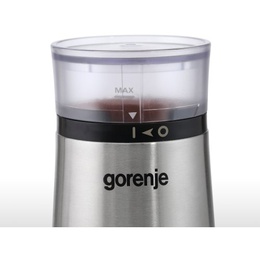  Gorenje | Coffee grinder | SMK150E | 150 W | Coffee beans capacity 60 g | Lid safety switch | Stainless steel