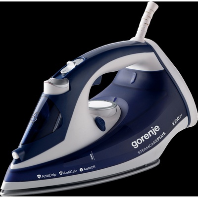  Gorenje | SIH2200BLC | Steam Iron | 2200 W | Water tank capacity 280 ml | Continuous steam 30 g/min | Steam boost performance 90 g/min | Blue/White
