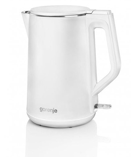 Tējkanna Gorenje | Kettle | K15DWW | Electric | 2200 W | 1.5 L | Plastic + metal | 360° rotational base | White  Hover