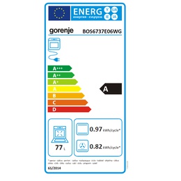 Cepeškrāsnis Gorenje | Oven | BOS6737E06WG | 77 L | Multifunctional | EcoClean | Mechanical control | Steam function | Height 59.5 cm | Width 59.5 cm | White