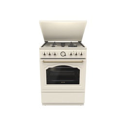 Virtuves plīts Gorenje Cooker | GKS6C71CLI | Hob type Gas | Oven type Electric | Gold | Width 60 cm | Depth 60 cm | 71 L