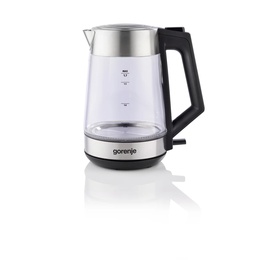 Tējkanna Gorenje K17OGS | Kettle | Electric | 1.7 L | 2200 W | 360° rotational base | Stainless steel/Glass | Stainless steel